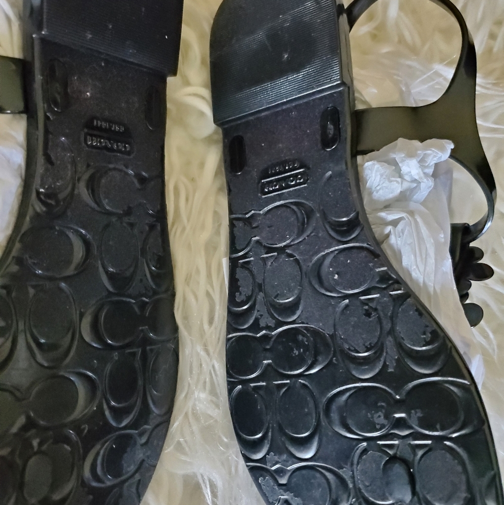 Barely worn jelly style Coach sandal - Picture 2 of 2